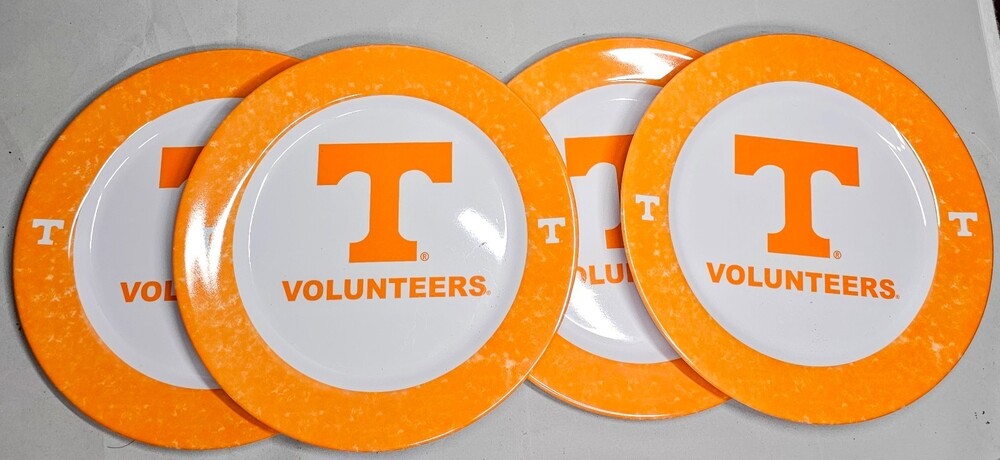 Tennessee Volunteers UT Duck House 10.5" Melamine Dinner Plates Set of 4 NCAA